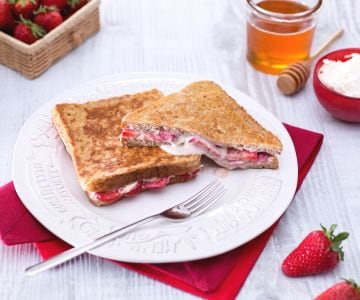 Pain perdu aux fraises et mascarpone