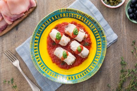Rouleaux d'espadon à la sauce aux câpres