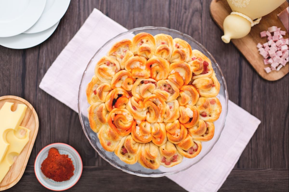 Focaccia farcie pincée