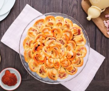 Focaccia farcie pincée