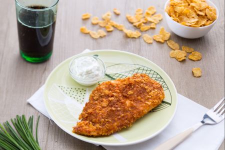 Blanc de poulet aux corn flakes