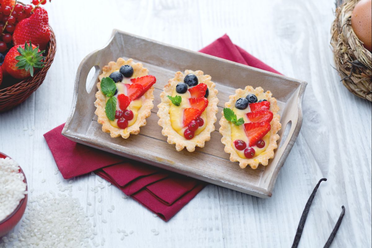 Barquettes de riz aux fruits rouges