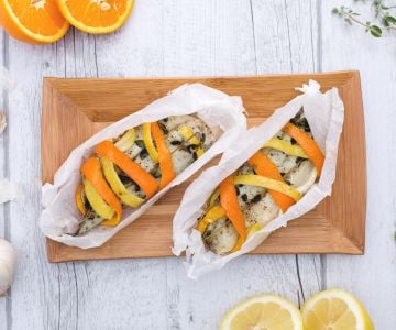 Maigre en papillote au parfum d'agrumes