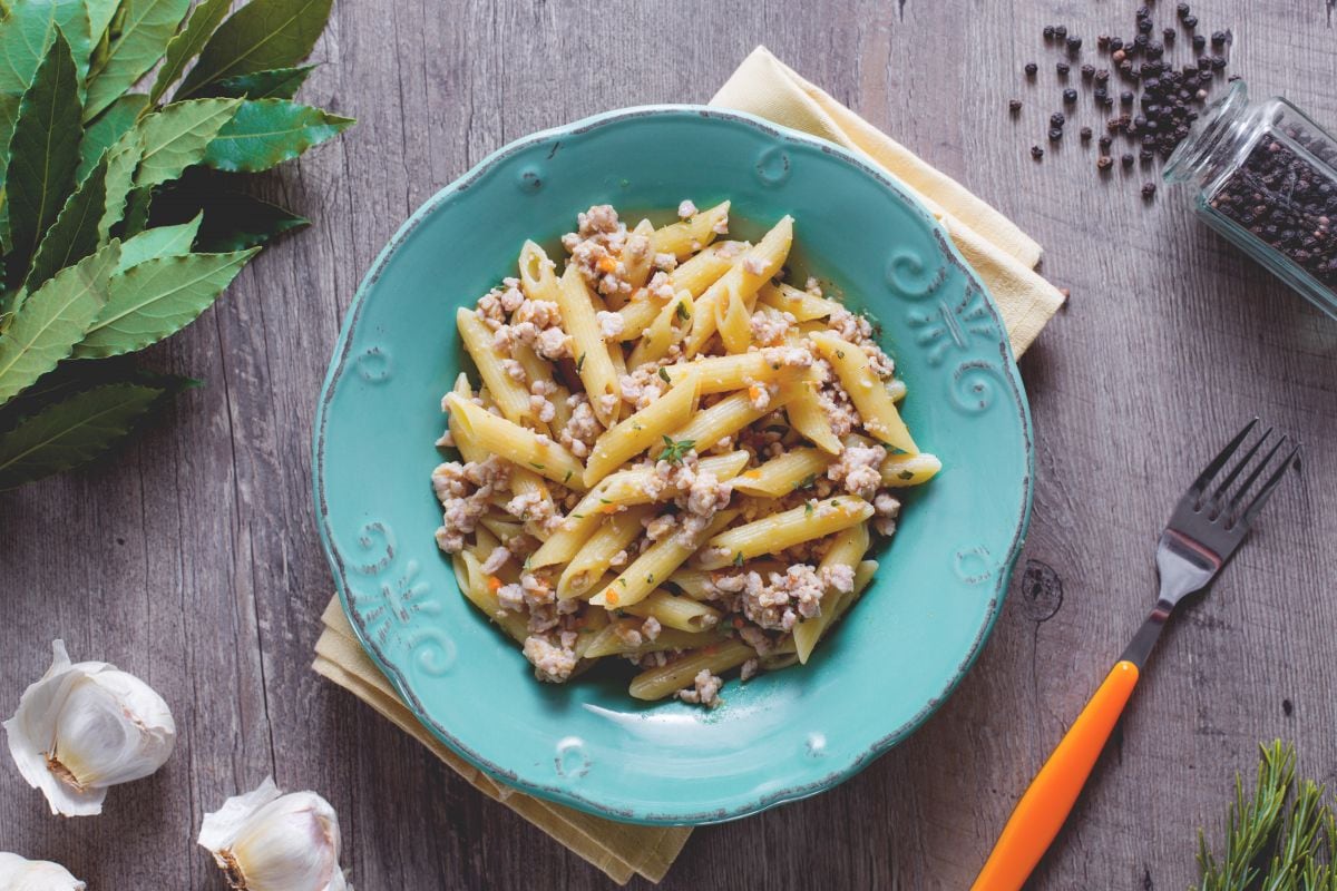 Penne au ragoût blanc de lapin
