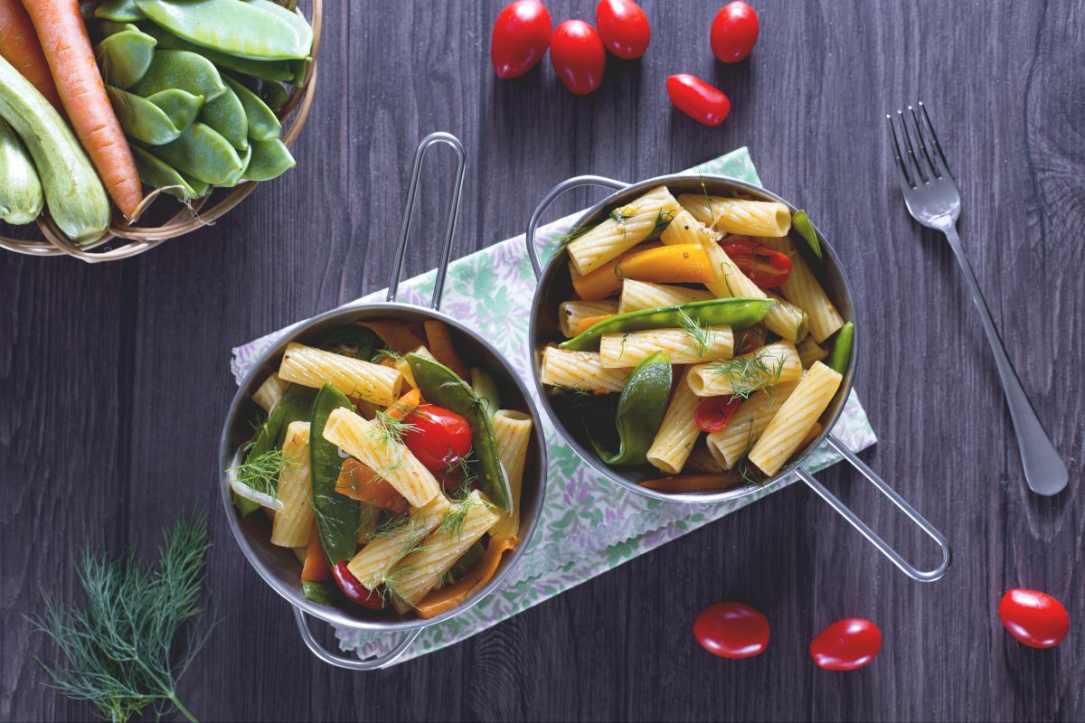 Poêlée de tortiglioni aux légumes à l'aneth