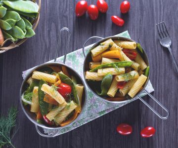 Poêlée de tortiglioni aux légumes à l'aneth