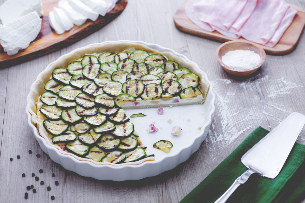 Tarte salée à la ricotta et aux courgettes