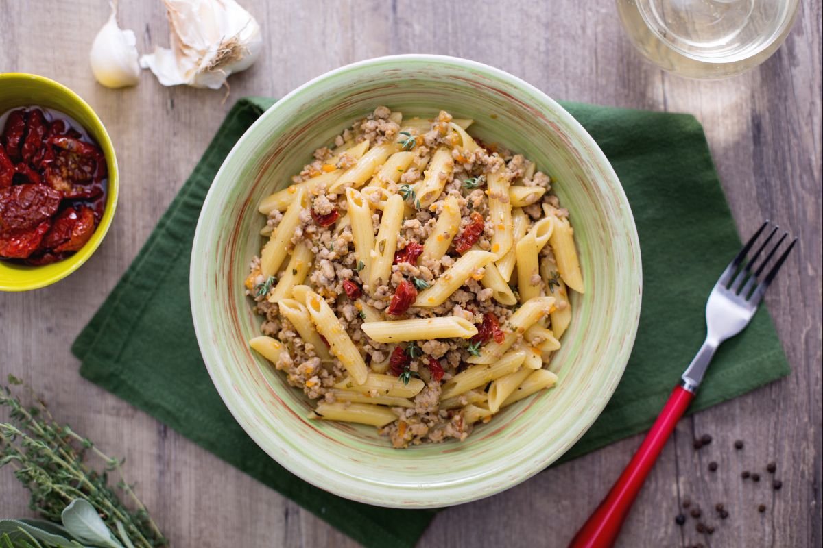 Penne au ragoût de dinde