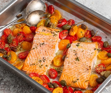 Filets de saumon à la méditerranéenne