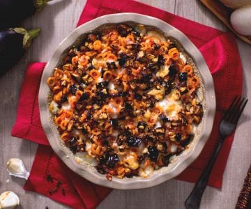 Anelletti au four avec des aubergines