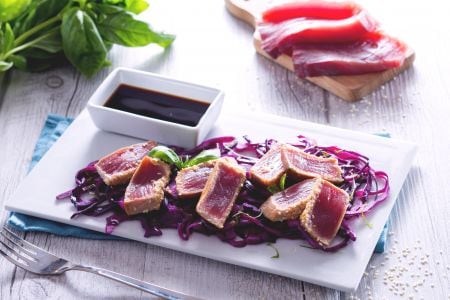 Thon glacé à la sauce soja