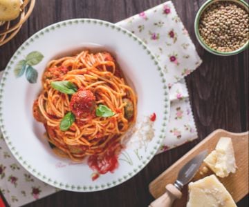Spaghetti aux boulettes végétariennes