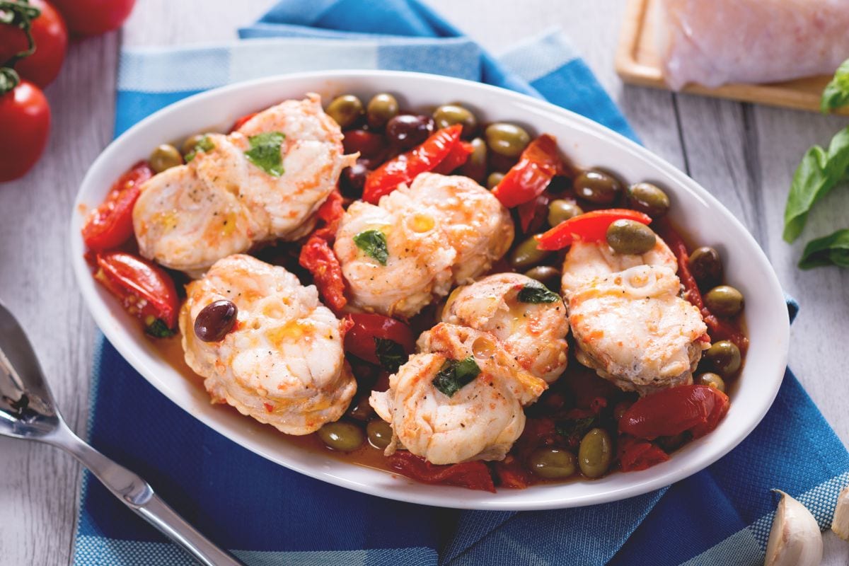Lotte aux olives