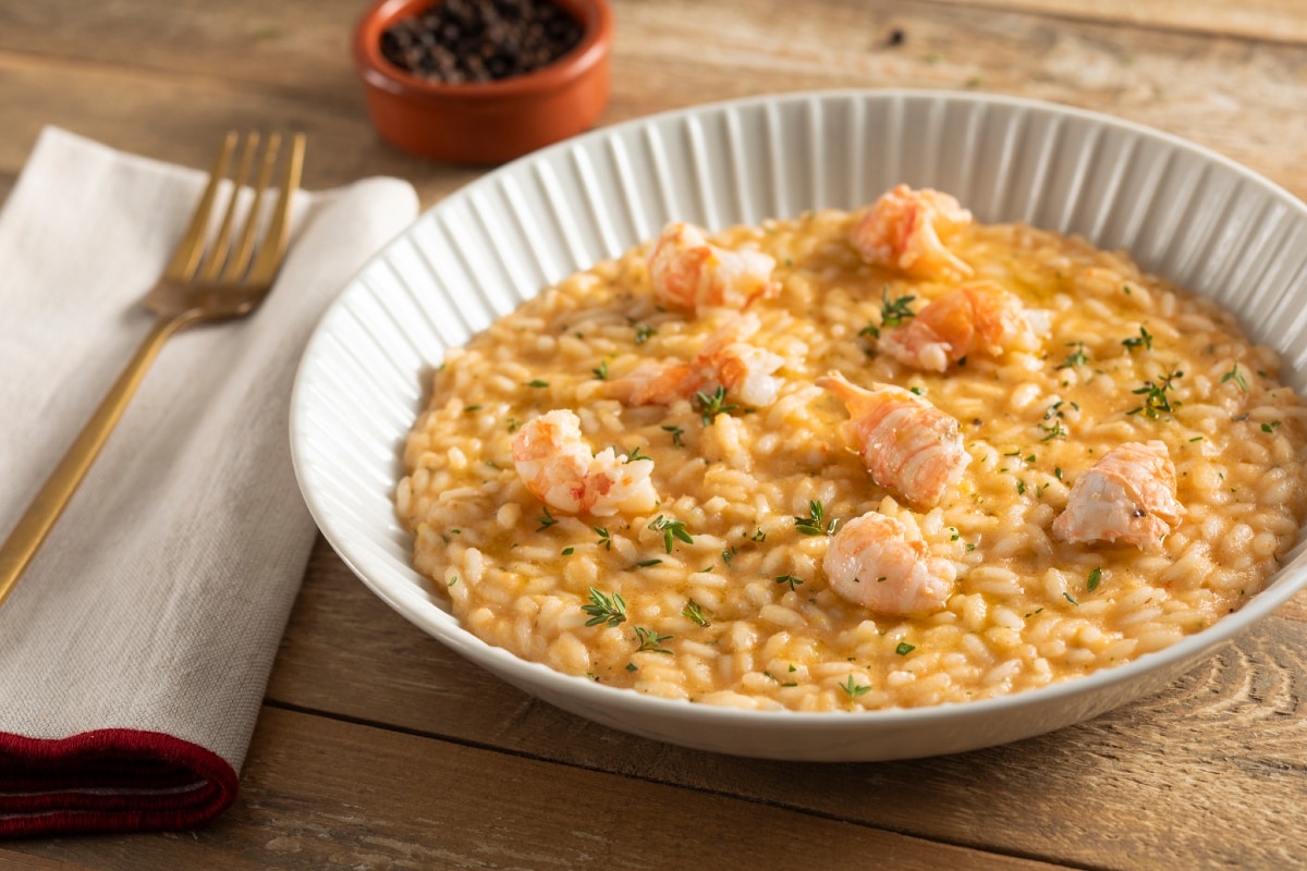 Risotto à la crème de langoustines