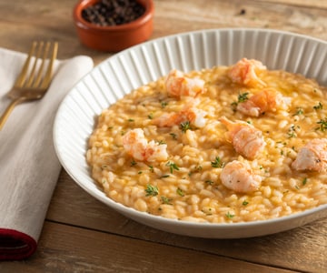 Risotto à la crème de langoustines