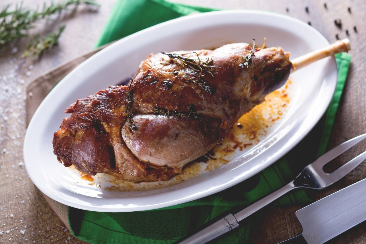 Gigot d'agneau au four