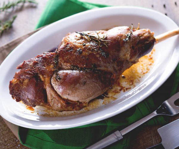 Gigot d'agneau au four