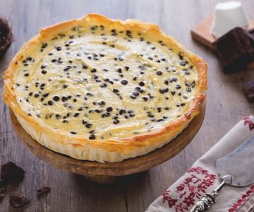 Tarte de pâte filo avec ricotta et chocolat