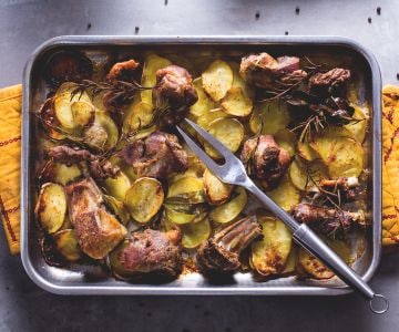 Chevreau au four avec pommes de terre