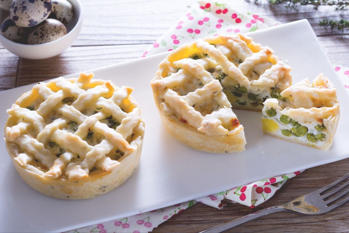 Petites tourtes pasqualine aux petits pois