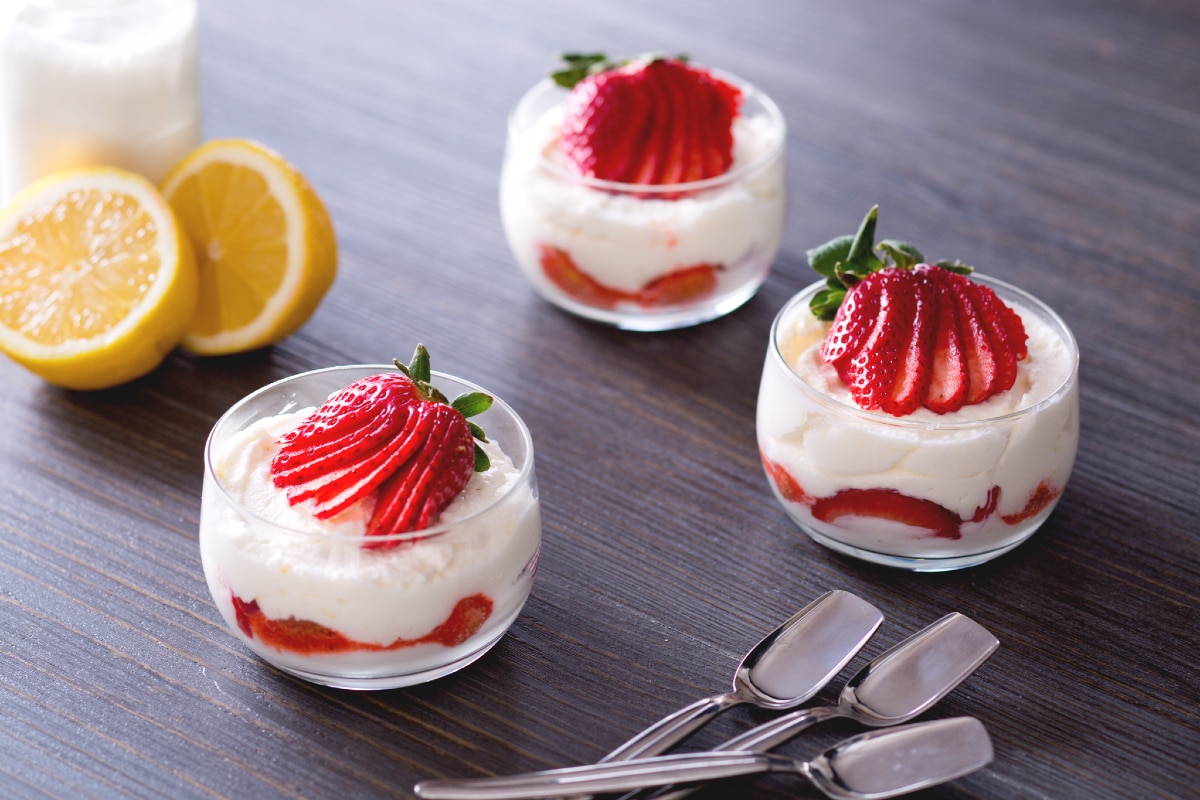 Tiramisu aux fraises sans œufs