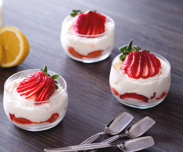 Tiramisu aux fraises sans œufs