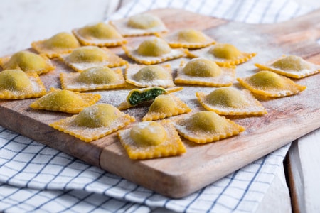 Raviolis ricotta et épinards