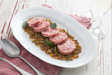 Cotechino avec des lentilles