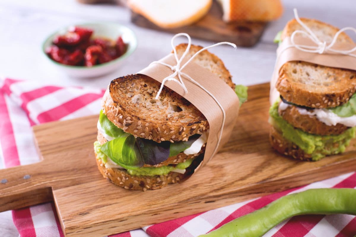 Sandwich de fèves et fromage