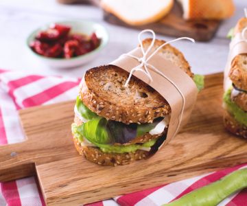 Sandwich de fèves et fromage
