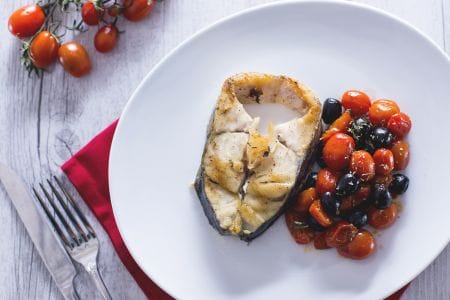 Filet d'ombrine grillé