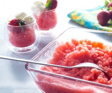Granité à la fraise