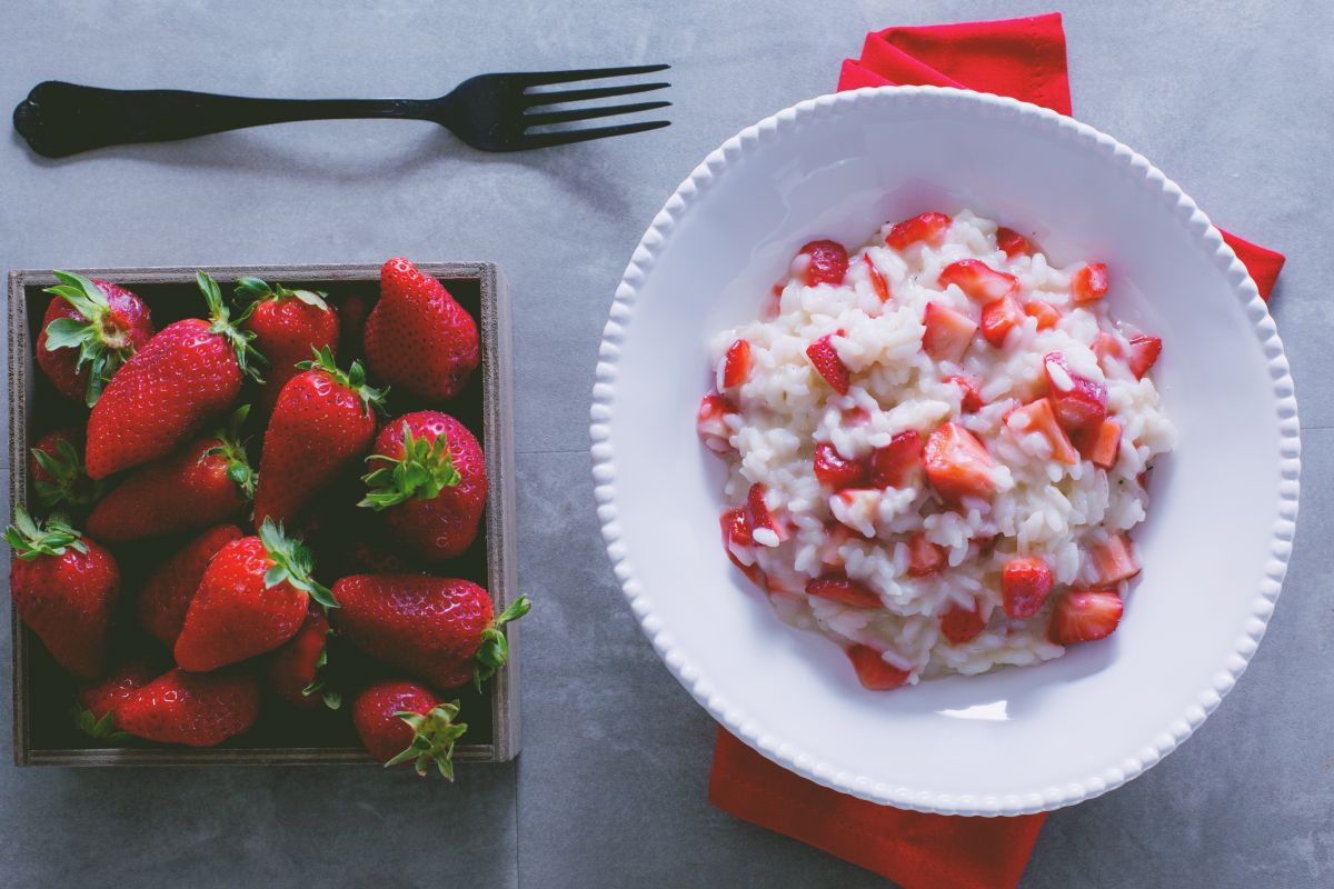 Risotto aux fraises