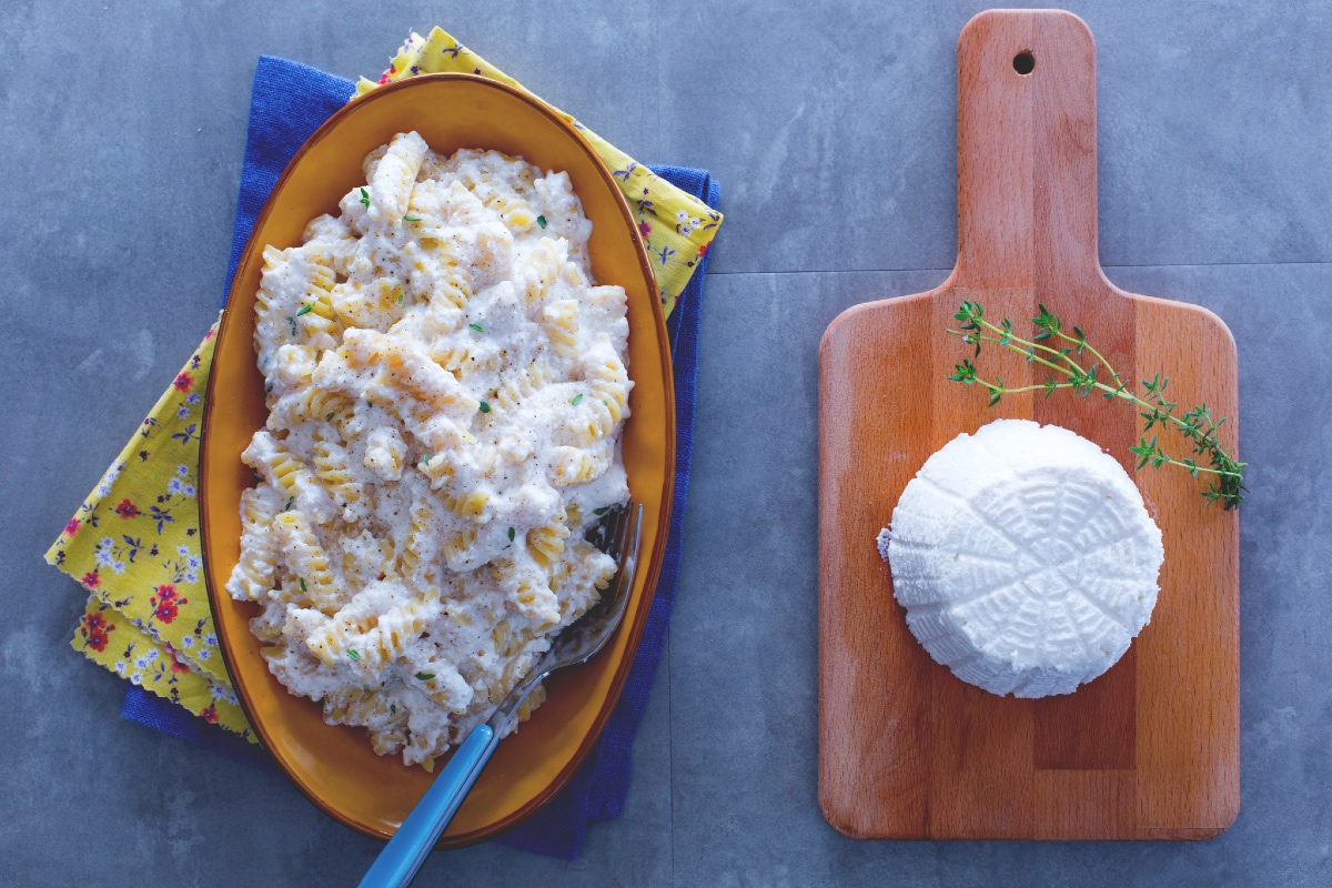 Pâtes et ricotta