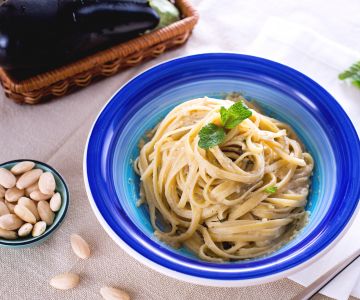 Pâtes au pesto d'aubergines