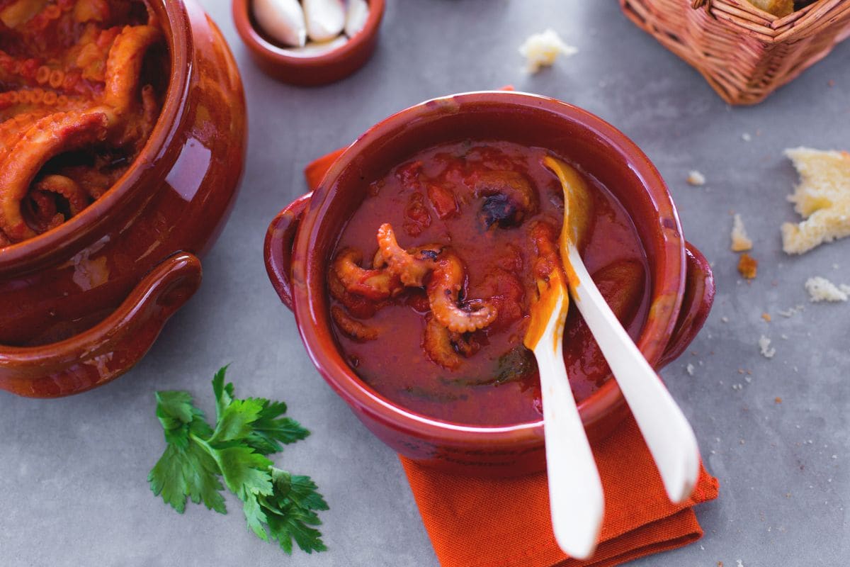 Poulpes mijotés