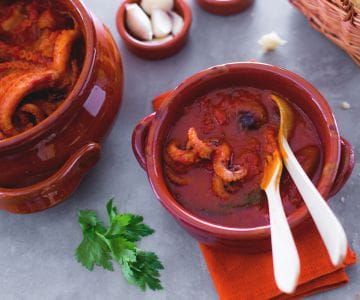 Poulpes mijotés