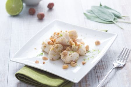 Morceaux de merlu sautés