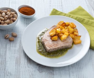 Filet de thon au pesto de pistaches