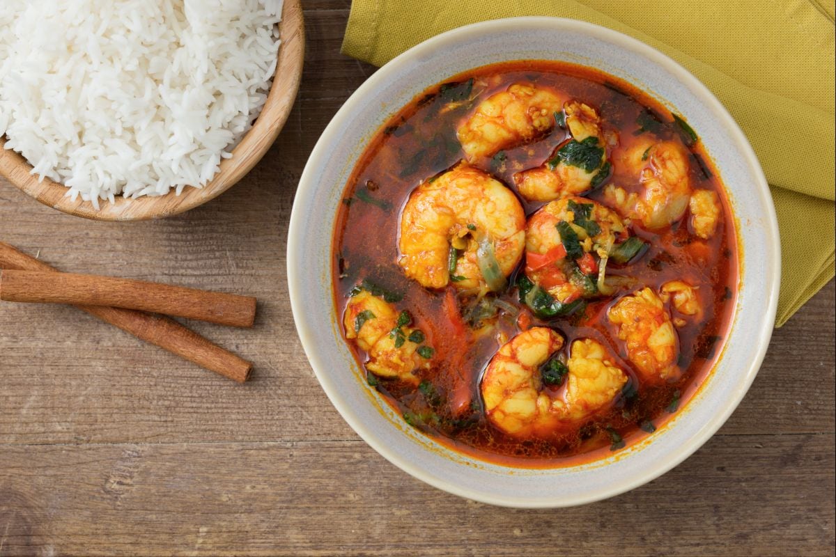 Curry de crevettes