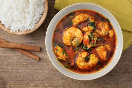 Curry de crevettes