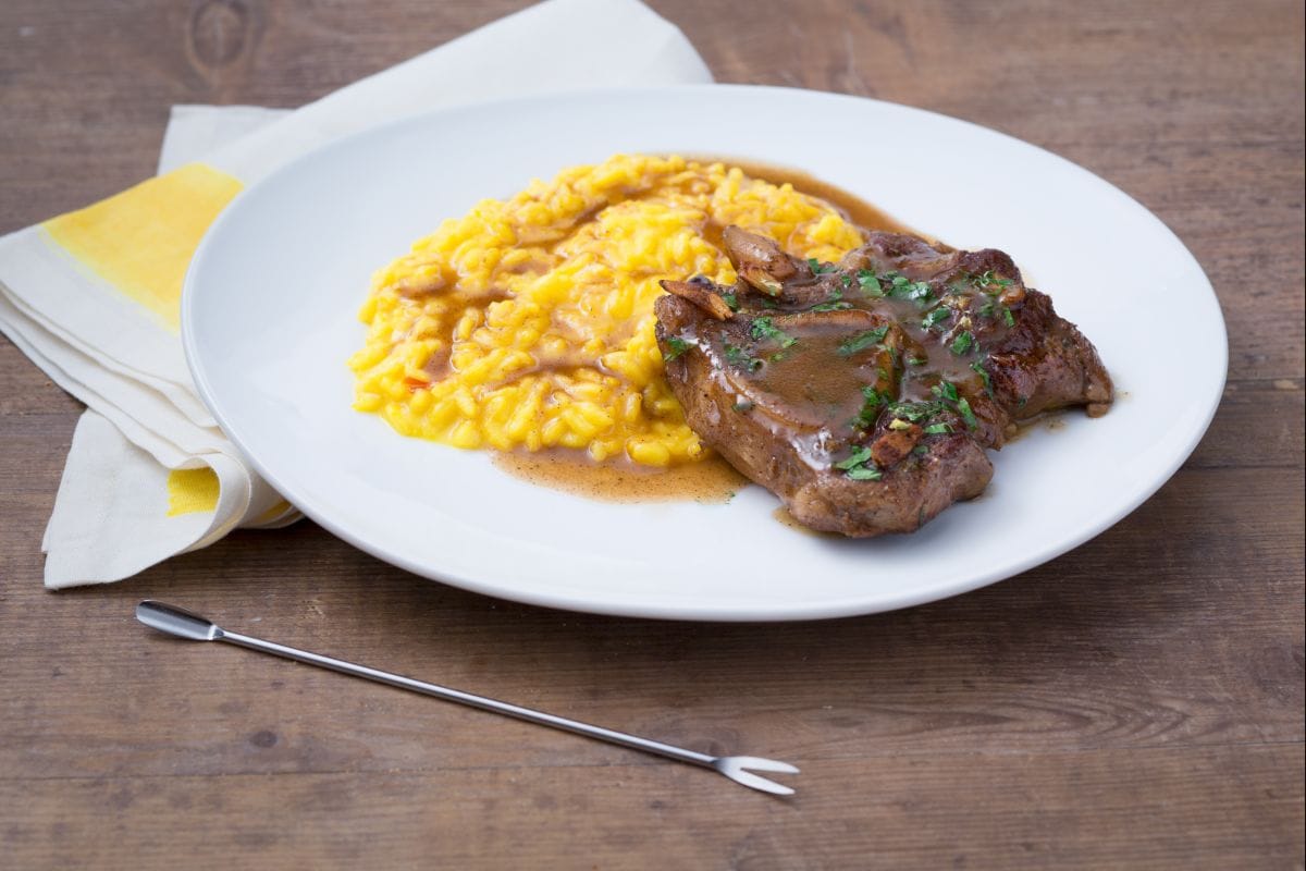 Osso buco à la milanaise avec risotto jaune
