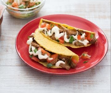 Tacos avec viande