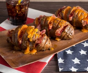 Pommes de terre américaines avec cheddar et bacon