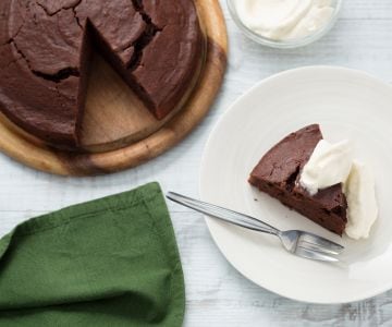 Gâteau au chocolat et pommes de terre
