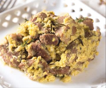 Agneau fromage et œufs