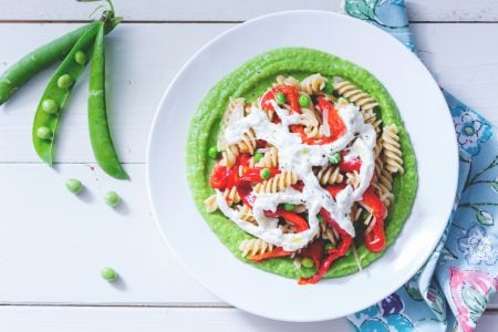 Pâtes aux cosses de pois