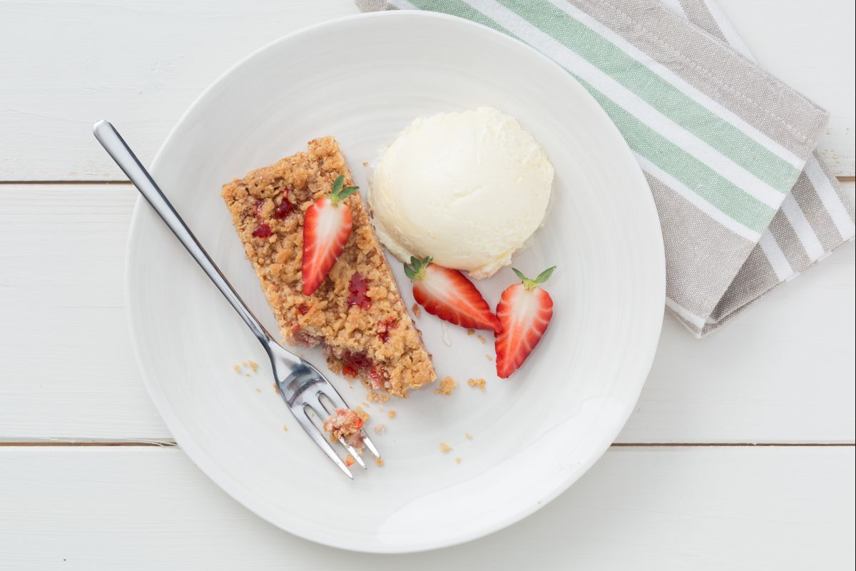 Streusel aux fraises