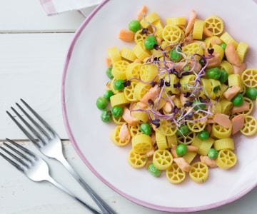 Mini roues au safran et saumon