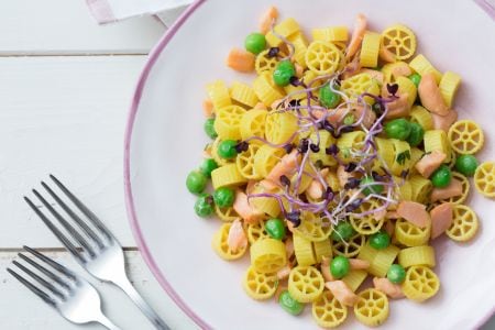 Mini roues au safran et saumon